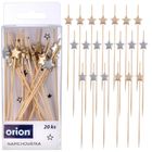 Orion, wykałaczki do przekąsek, bambusowe, gwiazdka, 12 cm, 20 szt.