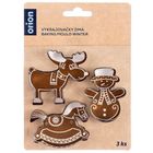 Orion, wykrawacze do ciastek, stalowe, bałwan, konik na biegunach, renifer, 3 szt.