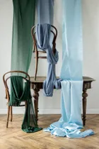 PartyDeco, bieżnik szyfonowy, butelkowa zieleń, 0,48-5 m