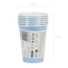 PartyDeco, kubeczki papierowe, jasny niebieski, 250 ml, 6 szt.