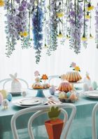 PartyDeco, świeca jajko, biały, 10 cm, 1 szt.