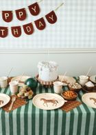 PartyDeco, talerzyki papierowe, koń, 23 cm, 6 szt.