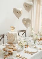 PartyDeco, topper akrylowy na tort, Mr & Mrs, złoty, 16.5 cm