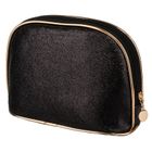 Peterson, kosmetyczka, 1-komorowa, brokatowa, czarna