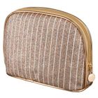 Peterson, kosmetyczka, 1-komorowa, brokatowa, różowe złoto