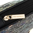 Peterson, kosmetyczka, 1-komorowa, cekinowa, czarna