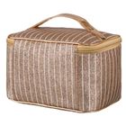 Peterson, kosmetyczka kuferek, brokatowa złota