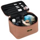 Peterson, kosmetyczka kuferek, tkanina syntetyczna, beżowa