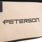 Peterson, kosmetyczka kuferek, tkanina syntetyczna, beżowo-czarna