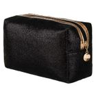 Peterson, kosmetyczka prostokątna, brokatowa, czarna