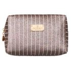 Peterson, kosmetyczka prostokątna, brokatowa, różowe złoto