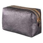 Peterson, kosmetyczka prostokątna, brokatowa, szara
