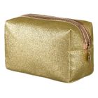 Peterson, kosmetyczka prostokątna, brokatowa, złota