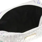 Peterson, kosmetyczka prostokątna, cekinowa, biała