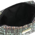 Peterson, kosmetyczka prostokątna, cekinowa, szara