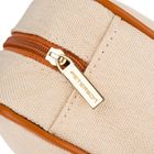 Peterson, kosmetyczka, z przezroczystym panelem, beżowo-brązowa