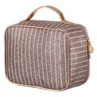 Peterson, kosmetyczka z uchwytem, brokatowa, różowe złoto