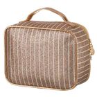 Peterson, kosmetyczka z uchwytem, brokatowa, złota