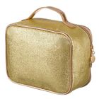 Peterson, kosmetyczka z uchwytem, brokatowa, złota