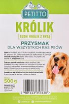 Petitto, Sushi, królik z rybą, przysmak dla psa, 500g