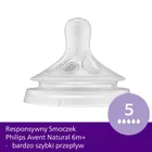 Philips Avent, Natural, smoczek responsywny, 3 różne przepływy: średni, szybki, bardzo szybki, 3 szt.