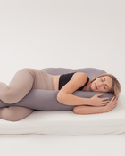 Piapimo, poduszka ciążowa do spania, typ 7, jersey, szara