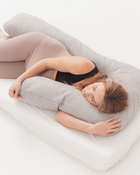 Piapimo, Teddy, poduszka ciążowa do spania, typ 7, szara