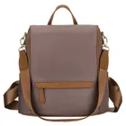 Plecak miejski, beżowy, skóra ekologiczna, Peterson