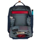 Plecak miejski, granatowo-brązowy, Peterson