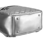 Plecak miejski, srebrny, skóra ekologiczna, Peterson