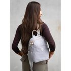 Plecak miejski, szary, skóra ekologiczna, Peterson