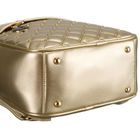 Plecak miejski, złoty, skóra ekologiczna, Peterson