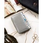 Portfel, biało-niebieski, skórzany, RFID, Peterson