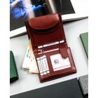 Portfel, bordowy, skórzany, 4U Cavaldi