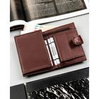 Portfel, brązowy, skóra ekologiczna, 4U Cavaldi