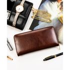 Portfel, brązowy, skóra ekologiczna, Rovicky