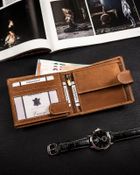 Portfel, brązowy, skórzany, Always Wild