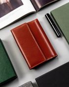 Portfel, brązowy, skórzany, Peterson