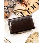 Portfel, brązowy, skórzany, Peterson