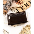 Portfel, brązowy, skórzany, Peterson