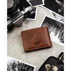 Portfel, brązowy, skórzany, Rovicky