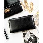 Portfel, czarny, skóra ekologiczna, Peterson