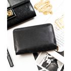 Portfel, czarny, skóra ekologiczna, Peterson