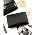 Portfel, czarny, skóra ekologiczna, RFID, Peterson