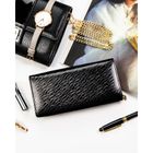 Portfel, czarny, skóra naturalna i ekologiczna, Peterson