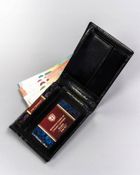 Portfel, czarny, skórzany, Peterson