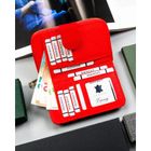 Portfel, czerwony, skóra ekologiczna, 4U Cavaldi