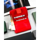 Portfel, czerwony, skóra ekologiczna, 4U Cavaldi