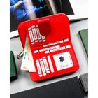 Portfel, czerwony, skóra ekologiczna, 4U Cavaldi