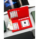 Portfel, czerwony, skóra ekologiczna, 4U Cavaldi